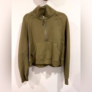 Lululemon oversized funnel-neck half zie scuba